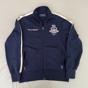 Polo Sport Ralph Lauren Full-Zip Sweater (Navy Blue, Mens M)